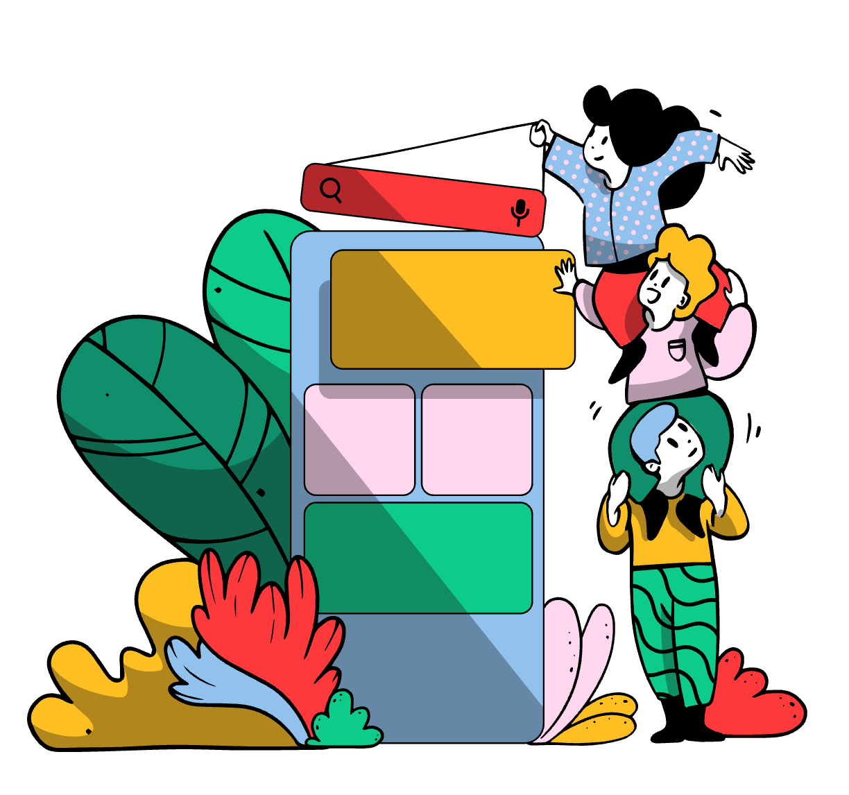 Aplikasi & Mobile Development Illustration